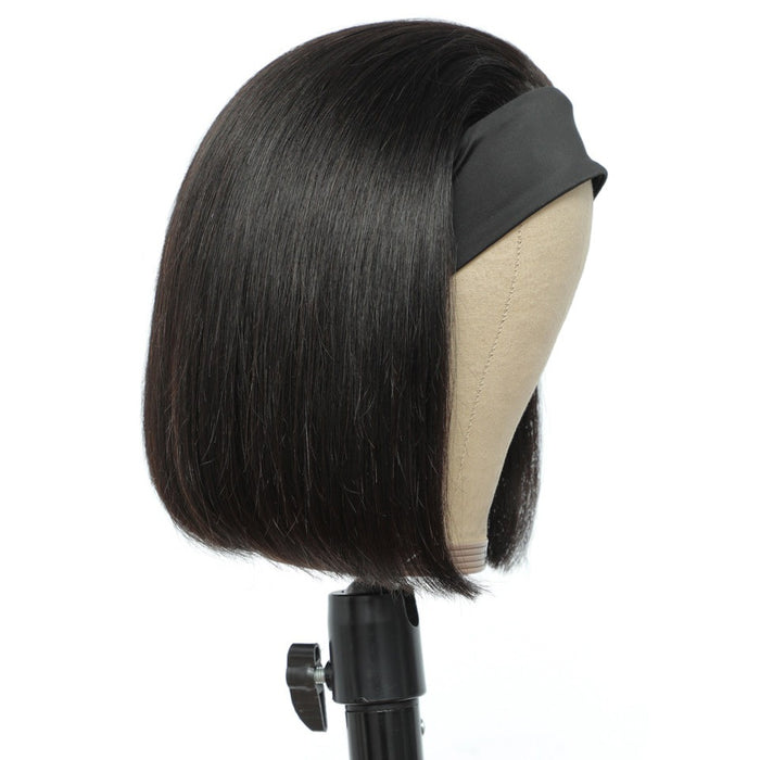 Human Hair Headband Wig Straight