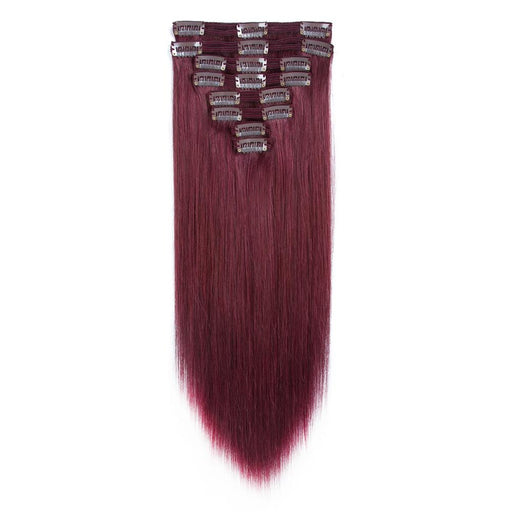 Wholesale virgin clip in 100% human hair extensions