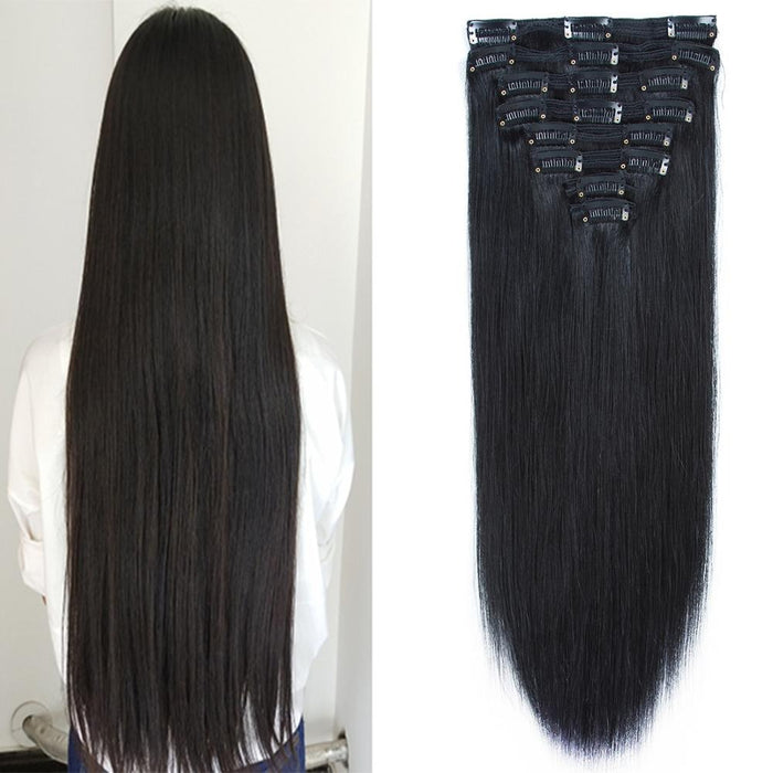 Wholesale virgin hair vendors cuticle aligned raw virgin clip in human hair