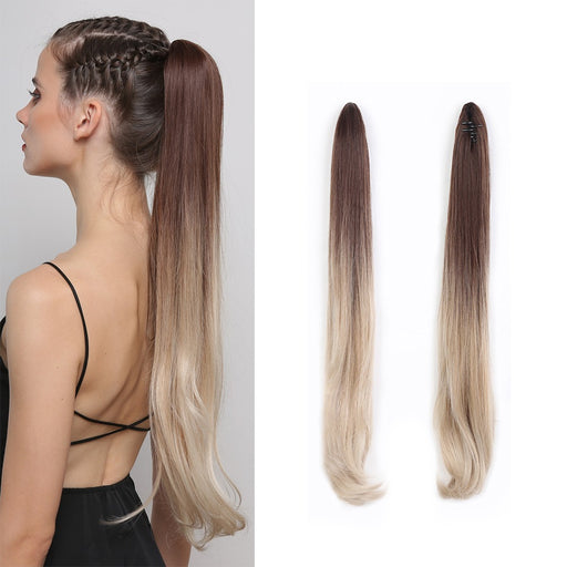 Claw Clip in Pony Tail Long Straight Claw Jaw Ponytail Hair Extension